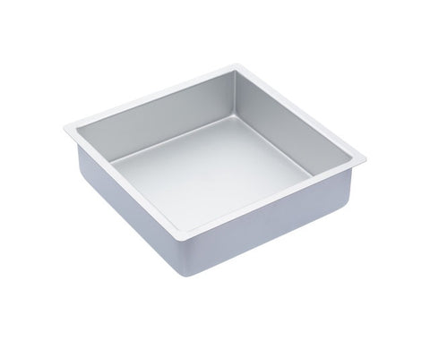 Silver Anodised Square Deep Cake Pan 25.5cm