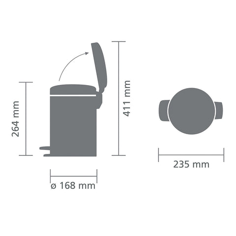 Pedal Bin newICON 3L White