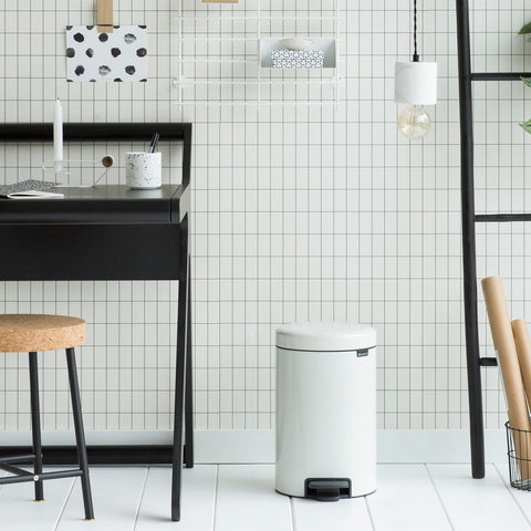 Pedal Bin Newicon 12L White