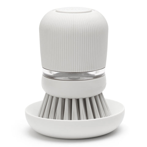 Soap Dispensing Dish Brush - Light Grey
