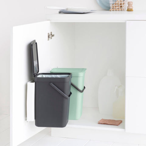 Built-in Bin Sort & Go 2 x 12L - Jade Green