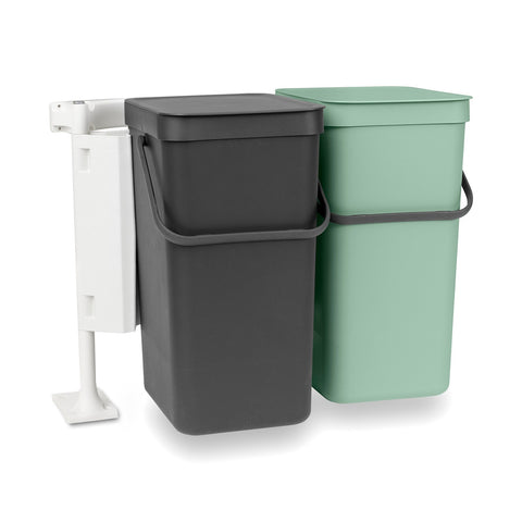 Built-in Bin Sort & Go 2 x 16L - Jade Green