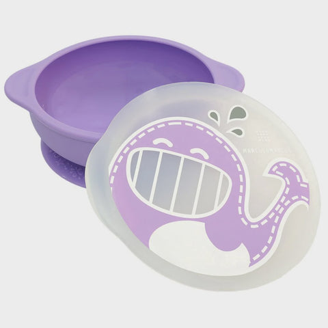 Suction Bowl With Lid - Willo Lilac