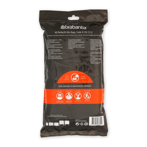 Bin Liner Dispenser Pack Code X 10-12L (BO/ICON) 40 Bags