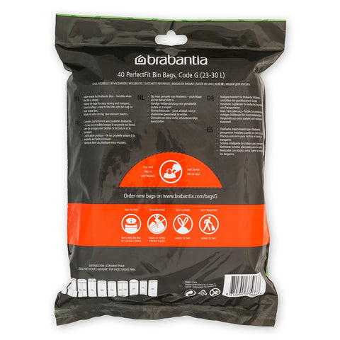 Bin Liner Code F (20L Slimline) 40 Bags Dispenser Pk