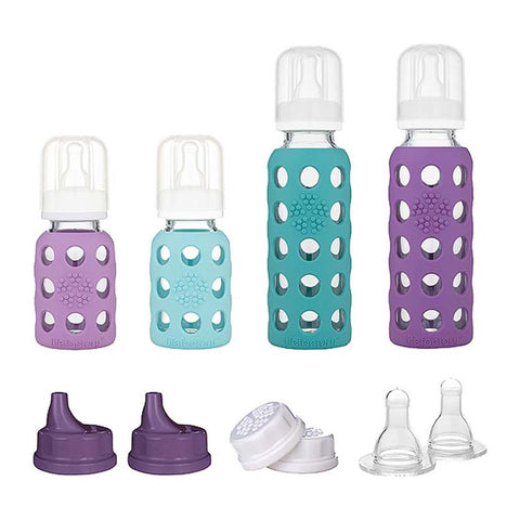 Lifefactory 4-Bottle Baby Starter Set