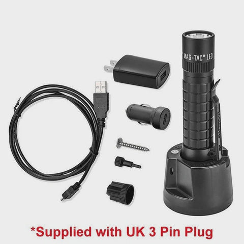 Led Rechargeable Flashlight System Crowned Bezel