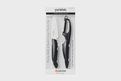 Ceramic Paring Knife + Double Edge Peeler Set - 3 Colors