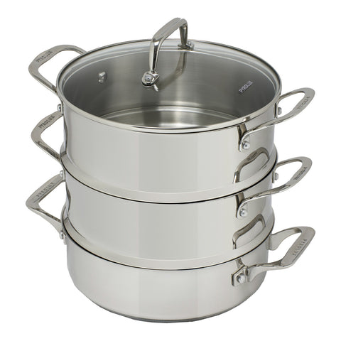 Pyrosteel 3 Tier Steamer Set 24cm