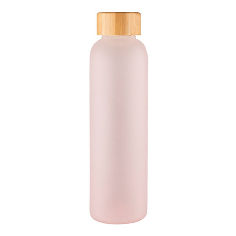 Velvet Glass Bottle 550Ml Frosted Pink