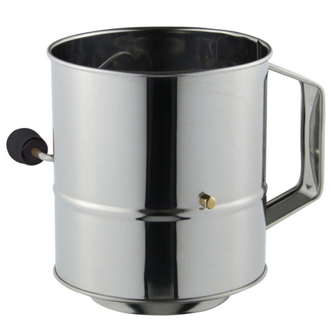 Stainless Steel Crank Handle Flour Sifter-5 Cup