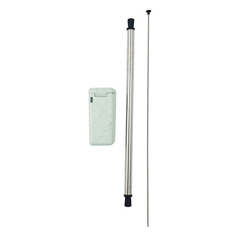 Collapsible Stainless Steel Straw In Box With Cleaning Brush