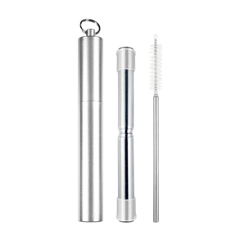 Telescopic Travel Straw With Silicone Tips