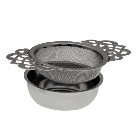 Empress Tea Strainer With Drip Bowl