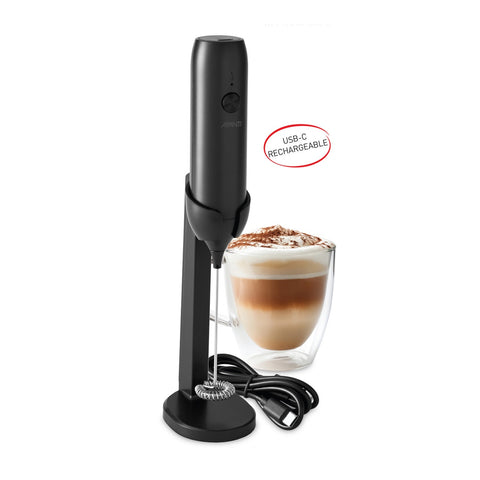 Rechargeable Milk Frother with Stand