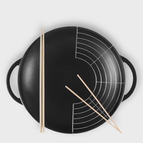 Cast Iron Wok 37cm