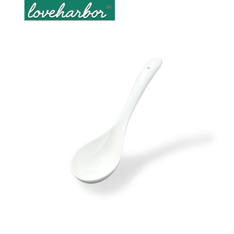 Loveharbor White Porcelain Soup Spoon