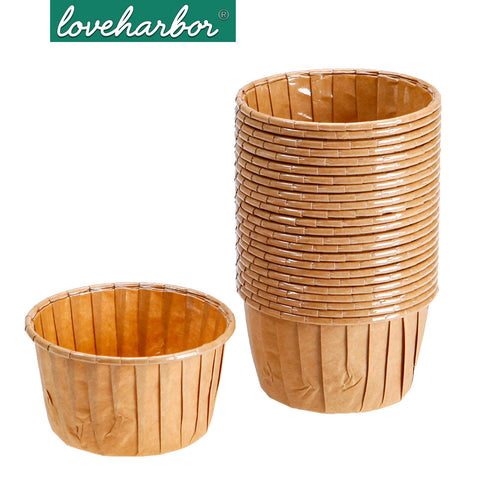 Loveharbor White Muffin Paper Cup
