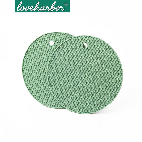 Loveharbor Round Silicone Trivet Scooper