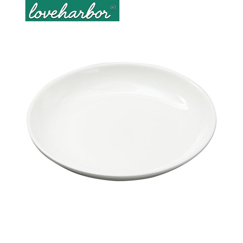 Loveharbor White Porcelain Deep Plate