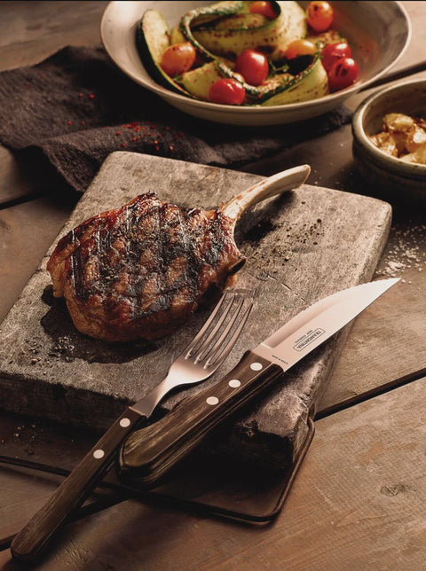 Churrasco Jumbo Steak Knife Set Polywood - Brown