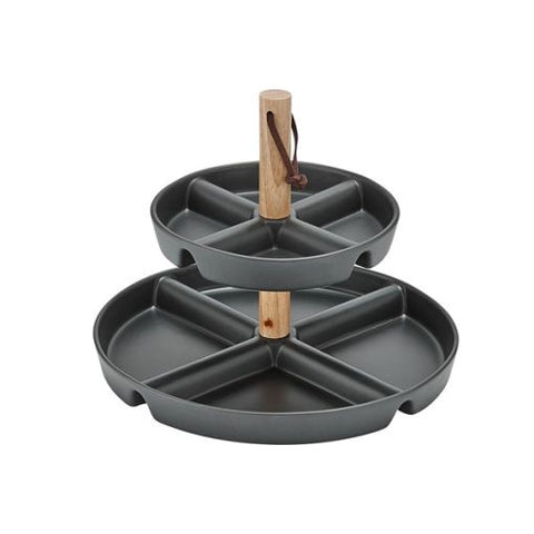 Essentials Charcoal Levels Serving Tower