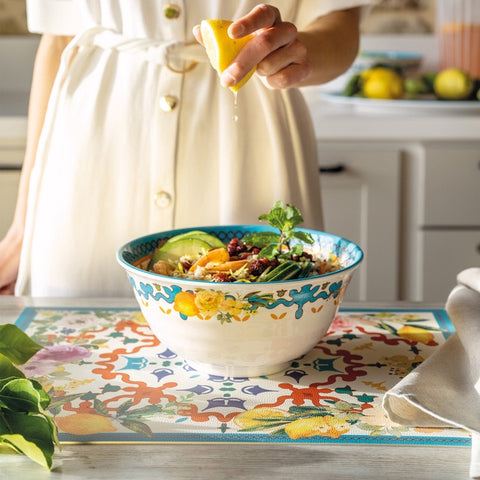 Bowl Flower & Lemon 22cm