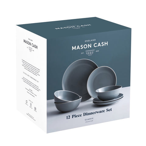 Classic Collection Grey 12 Piece Dinner Set