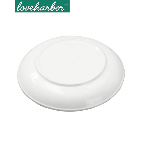Loveharbor White Porcelain Deep Plate