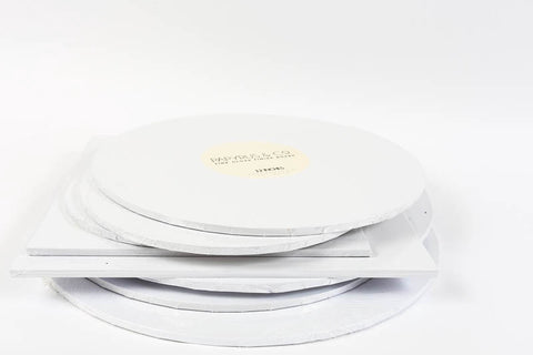 Matte White 10" Round Masonite Cake Board