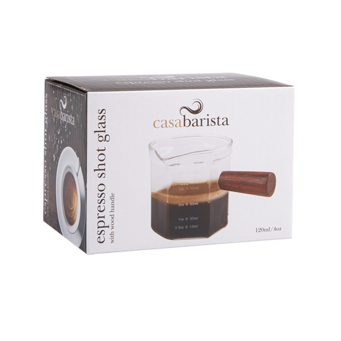 Espresso Shot Glass with Wood Handle 120ml
