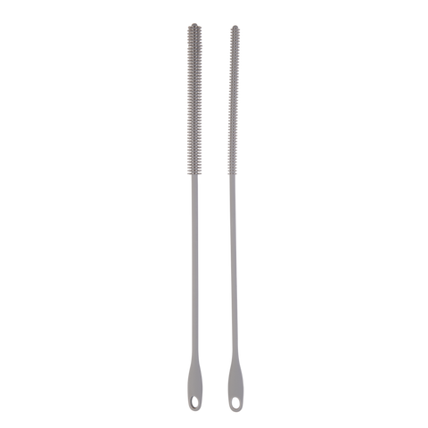 Silicone Straw Cleaning Brush Set 2 - Light Grey