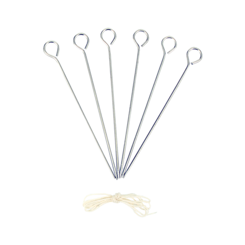 Set Of 6 Stainless Steel Poultry Lacers