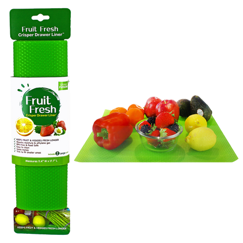 Fruit Fresh Crisper Drawer Liner Set Of 2 Green