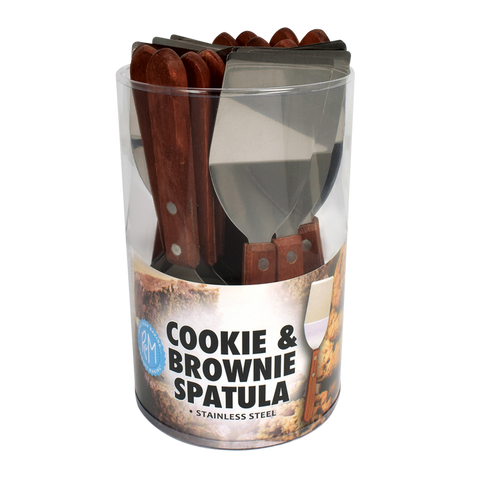 Stainless Steel Cookie & Brownie Spatula with Wood Handle