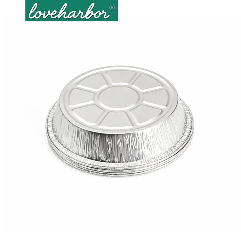 Loveharbor Round Aluminum Foil Pan 4Pcs Set