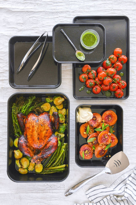 Professional Vitreous Enamel Baking Tray 39X27X2Cm