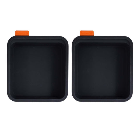 Set of Two Divider Trays, 13 x 13 x 3.5cm - Grey