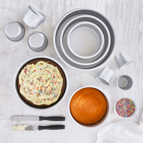 Silver Anodised Set of 4 Pudding Pan 7.5x6cm