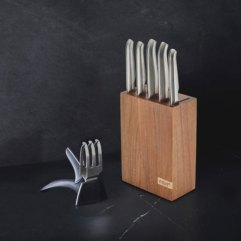 Furi Promo Acacia Wood Knife Block Set 7 piece