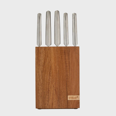 Furi Promo Acacia Wood Knife Block Set 5 Piece