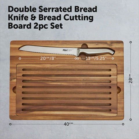 Pro Bread Knife and Board Set