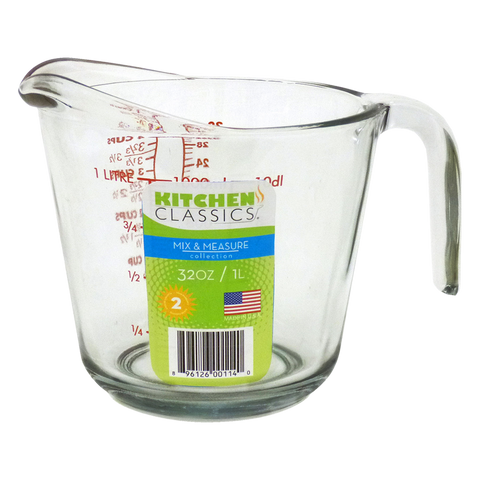 Glass Measure Jug 4 Cup/1L