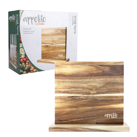 Magnetic Knife Stand Double Sided - Acacia Wood