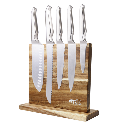 Magnetic Knife Stand Double Sided - Acacia Wood