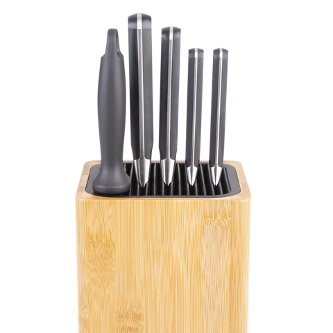 Square Universal Knife Block - Bamboo
