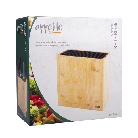 Rectangle Universal Knife Block - Bamboo