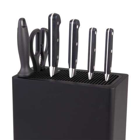 Rectangle Universal Knife Block - Matte Black