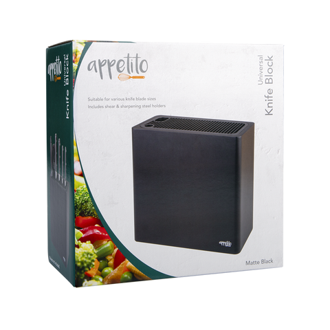 Rectangle Universal Knife Block - Matte Black