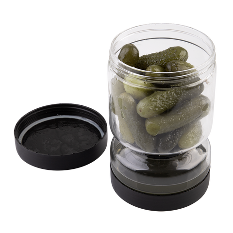 Borosilicate Glass Pickle Jar 1.1l - Black